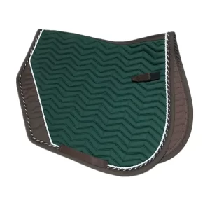 Horse Riding Saddle Pad – Full Cotton Lined Jumping Saddle Cushion with Decorative Cord | Blue Equestrian Saddle Pad