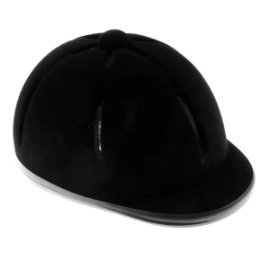 Kids Adjustable Horse Riding Helmet – Black Velvet Equestrian Helmet for Young Riders